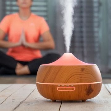 SHOP-STORY - Diffuseur Huiles Essentielles 300ml Humidificateur Electrique avec 14 Couleurs Changeantes Arrêt Automatique