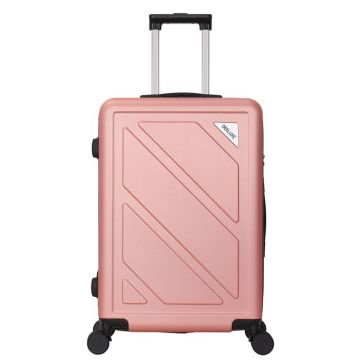 DEELUXE - Valise moyenne taille 65cm ABS Rigide 4 roues double DOWNTOWN ROSE GOLD
