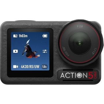 Osmo Action 5 Adventure Combo - DJI - CMOS 1/1,3" - Ecran tactile - UHD 4K120, 2.7K120, 1080p240 - 12 Mpx - Bluetooth 5.0 - Wifi