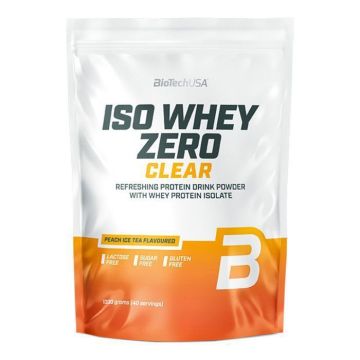Clear whey BioTech USA - Iso Whey Zero Clear - Peach Ice Tea 1000g