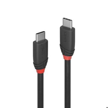 LINDY Câble USB 3.1 type C 3A - Black Line - 1m