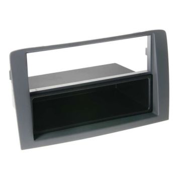 Adaptateur de façade 2-DIN ACV pour Fiat Idea 2005 avec vide poche - Gris