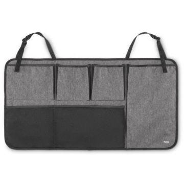 Organiseur de coffre de voiture pour panneau arrière, noir/gris