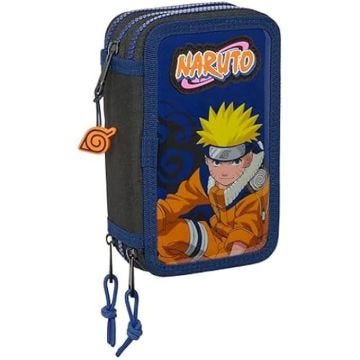 NARUTO NINJA - Trousse scolaire avec 36 outils inclus, trousse pour enfant, idéale pour les enfants de 5 à 14 ans, confortable et