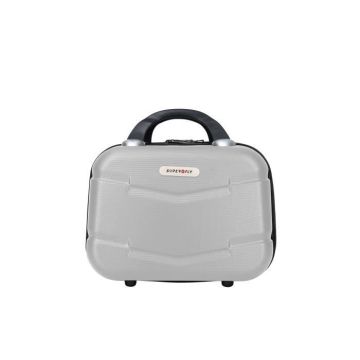 Vanity Case Trousse de Toilette Rigide ABS 29cm - Wall - SUPERFLY (Gris)