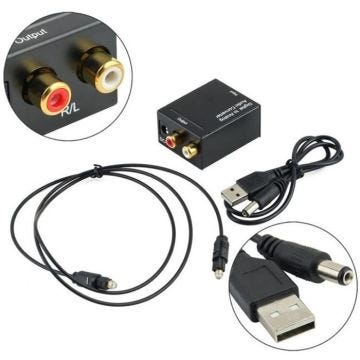 Digital Signal Toslink optique coaxiale à Adaptateur Convertisseur Audio analogique RCA