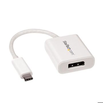 STARTECH Adaptateur vidéo USB-C vers DisplayPort - M/F - 4K 60 Hz - Blanc - première extrémité: 1 x Type C Mâle USB