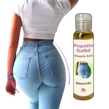 Huile pour Grossir les Fesses-Hanches-Volume Poitrine-100% Naturelles-Brevetée-I Love My Popotin