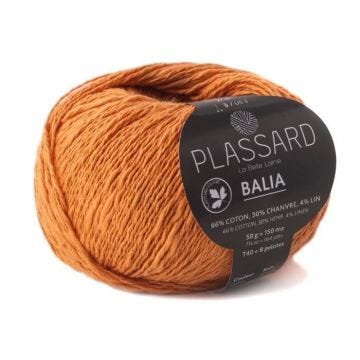 Fil crochet et tricot d'été - PLASSARD - Balia - Cuivre 54 - Coton, Chanvre, Lin - N° aiguille 3