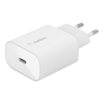 Chargeur mural - Belkin - 25W PD - 1m - Blanc - Adaptateur secteur pour Smartphones