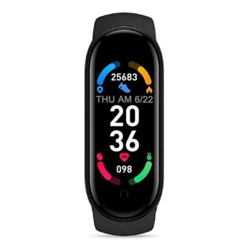 Bracelet Connecté Sportif: Suivi Cardiaque Sommeil Rappel Sédentarité Charge Magnétique Noir YONIS