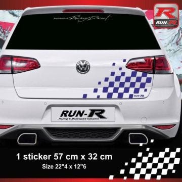 Autocollant - ADNAUTO - VOLKSWAGEN GOLF - Couleur blanc - Résistant aux UV - Notice de pose incluse