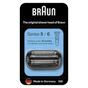 Tête de Rechange - BRAUN - 53B - Pour rasoir électrique Series 5 et 6 - Noir