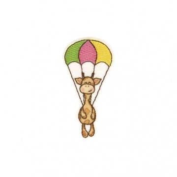 Ecusson thermocollant - MDC - Girafe mignonne - 7x4 cm - Jaune - Original