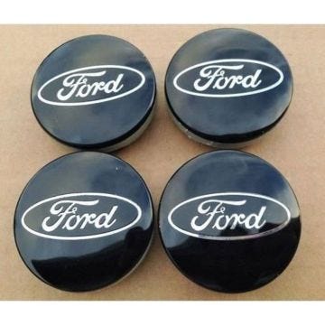 4 x Noir 54MM Ford Centre De Roue Caches Moyeux jantes Logo Emblème Pour Focus Fiesta Mondeo Escort Ecosport Kuga