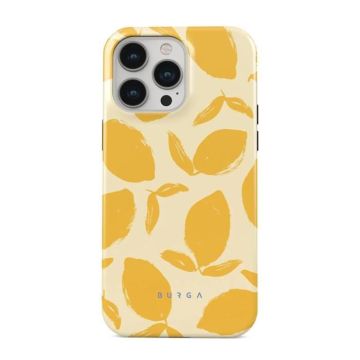 Coque pour iPhone 13 Pro MagSafe Tough Antichocs Modèle Lemon Tart Burga Jaune