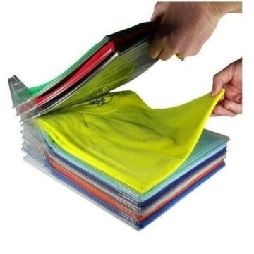 Organisateur de t-shirts MAVURA - DIVERSE - Ensemble de 10 - Transparent - Durable et recyclable