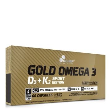 OLIMP SPORT NUTRITION "NOUVEAU" Gold Omega-3 D3+K2 Sport Edition 60 Capsules