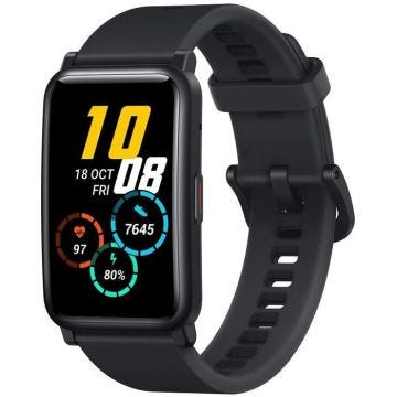 Montre connectée Honor Watch ES Noir avec moniteur de fréquence cardiaque à écran tactile AMOLED