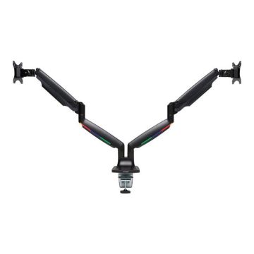 KENSINGTON ONE-TOUCH HEIGHT ADJUSTABLE DUAL MONITOR ARM - NOIR K59601W