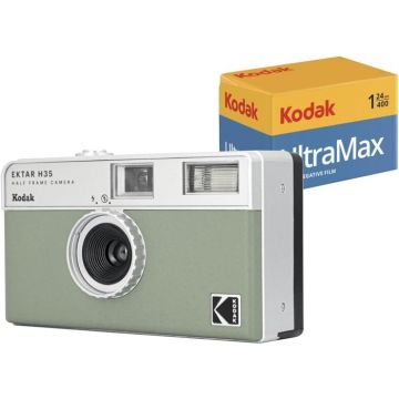 Appareil photo jetable Kodak Ektar H35 Vert + Film Kodak Ultramax 24 poses