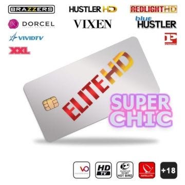 Carte Elite HD Super Chic 14 chaînes 12 mois TV Adulte Abonnement International Satellite Hot Bird Astra Dorcel XXL Brazzer