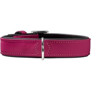 Collier de chien - HUNTER - Softie - 42-53 cm - Rose - Cuir artificiel durable