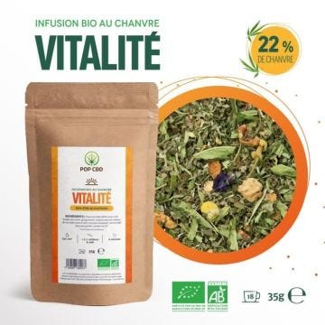 Infusion Bio au Chanvre (22%) POP CBD "VITALITÉ"
