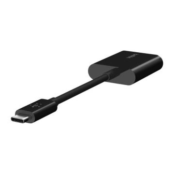 Adaptateur USB-C vers 2 USB-C Audio et Charge Power Delivery 60W Belkin Noir