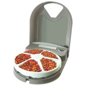 PetSafe - Distributeur de Croquettes Automatique Eatwell pour Chien/Chat , Jusqu'à 5 Repas- Programmable - Plateau lavable