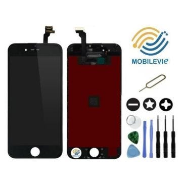 ECRAN POUR IPHONE 6 NOIR VITRE TACTILE+LCD SUR CHASSIS+OUTILS-HS