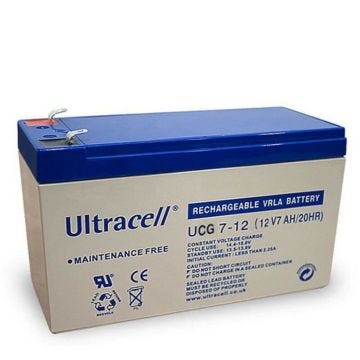 BATTERIE GEL RECHARGEABLE AGM UCG 12-7 ULTRACELL12V 7AH