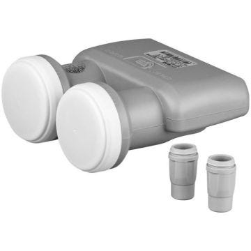 LNB Monoblock Twin 6,2° - GOOBAY - LNB-GT-TMO40 - Résistant aux intempéries - Connecteur F - Blanc