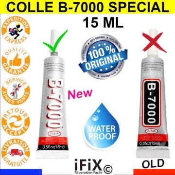 Colle - B-7000 - Réparation - 15 ML - Transparent - Résiste à l'eau
