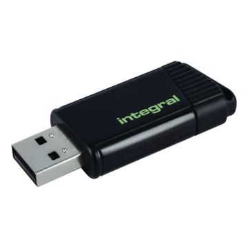 Clé USB INTEGRAL Pulse - 128 Go - USB 2.0 - Noir et vert