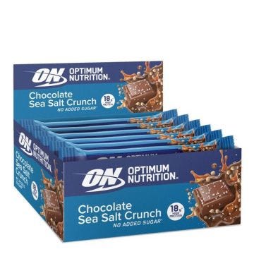 Barres protéinées Optimum Nutrition - Protein Bar - Chocolate Sea Salt Crunch Boite de 12