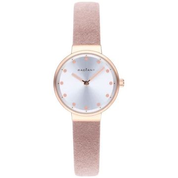 Montre femme RADIANT CLARKE RA521602. Fashion. 30. Rose. Argent. Rond. Quartz. Analogique. Cuir. Acier inoxydable. Boucle Ardillon.