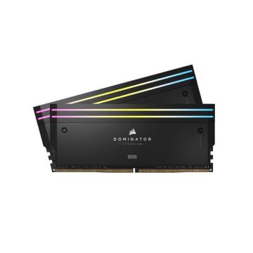 Barrettes de RAM DDR5 - Corsair - Dominator Titanium - 96 Go - 6600 MHz - CL32 - Noir