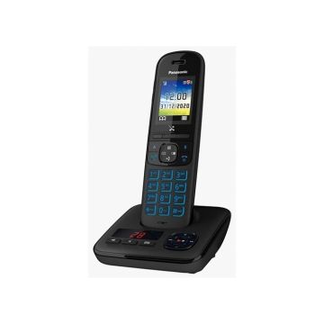 Panasonic KX-TGH720FRB Téléphone Numérique Sans Fil Répondeur,Base et Combiné,Haut-Parleur Mains Libres,Identification de l'Appelant