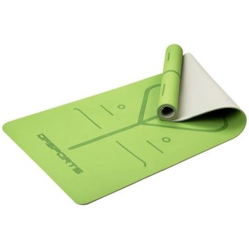 Tapis de Yoga DF SPORTS - B212 - Modèle Nirvana - Vert - Antidérapant 183x61x0.6cm avec housse