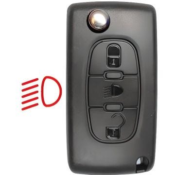 Coque de clé + lame compatible Peugeot-Citroën 3 boutons