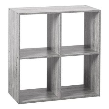 5five - étagère 4 cases "mix n modul" effet chêne gris