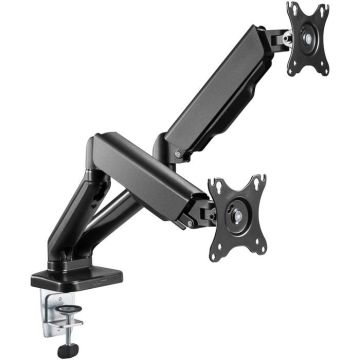 Support double-écran - Goobay - Gas Spring - 17' à 32' - Capacité 9kg - Noir