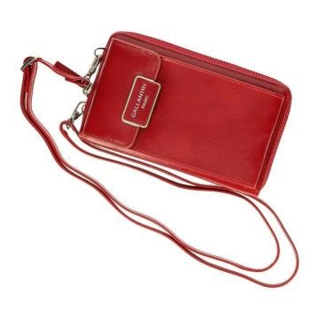 Sacoche Portefeuille à bandoulière Retrò - GALLANTRY Paris - Rouge - Synthétique - Femme - Coque Souple