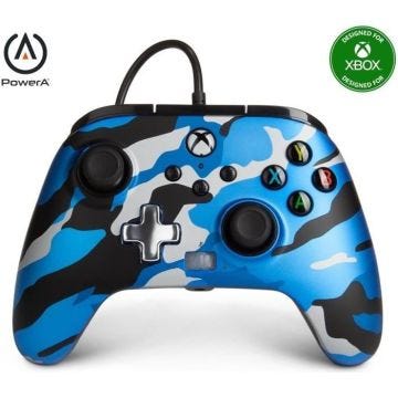 Manette Filaire - Camouflage bleu métallisé- Xbox One / PC