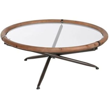 Table Basse - HOME ESPRIT - Modèle S3055719 - Bois de Sapin - Multicolore - 40 cm de Hauteur