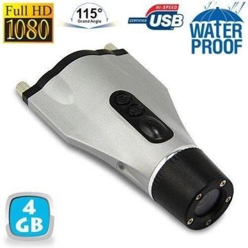 Caméra Sport Étanche Full HD 1080P Vélo Argent 4 Go YONIS