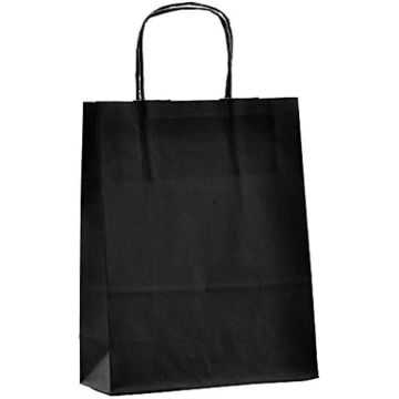 Sac en papier - COLORINO - Modèle 34023.0 - Noir - 31 x 24 x 12 cm - Idéal pour cadeaux