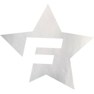 Autocollant - FOLIATEC - F-Star - Argent chromé mat - 39 x 41 cm - Résistant aux intempéries