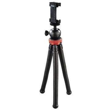Hama "FlexPro", Smartphone-Action camera, 3 pieds, 27 cm, Noir, Rouge, 16 cm, Ball